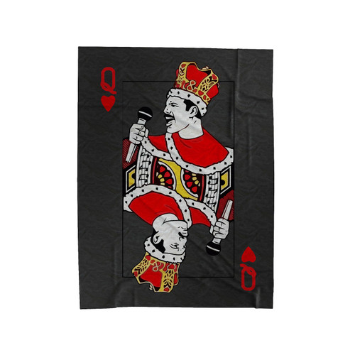 Freddie Mercury Card Queen Velveteen Blanket