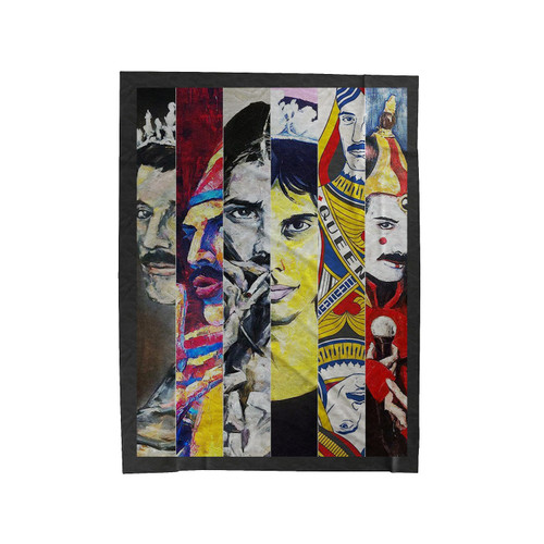 Freddie Mercury Queen Art 1 Velveteen Blanket