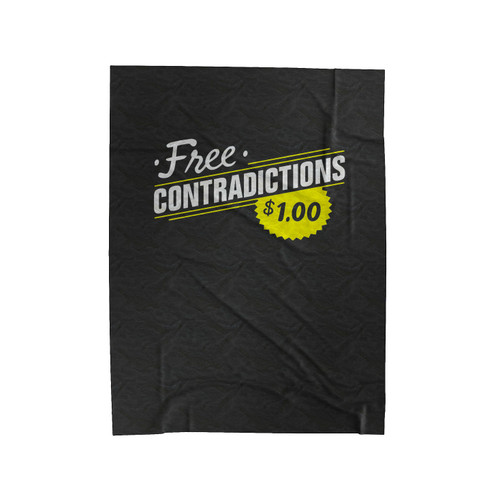 Free Contradictions Velveteen Blanket