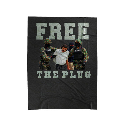 Free El Chapo Free The Plug Velveteen Blanket