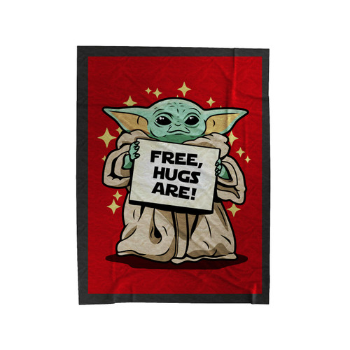 Free Hugs Baby Yoda Velveteen Blanket
