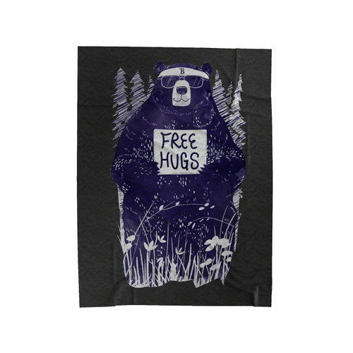 Free Hugs Bear Velveteen Blanket