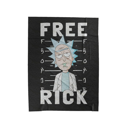 Free Rick Mugshot Rick & Morty Velveteen Blanket