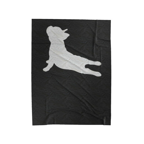 French Bulldog Yoga Velveteen Blanket