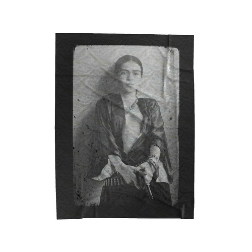 Frida's Got A Gun Frida Kahlo Velveteen Blanket