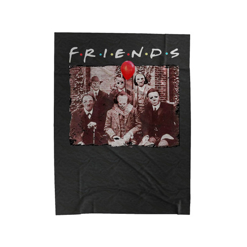 Friends Halloween Horror Team Scary Movies Velveteen Blanket