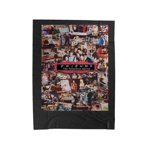 Friends Tv Collage Velveteen Blanket