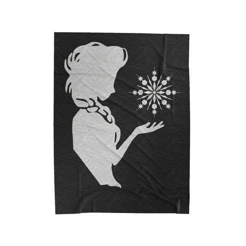 Frozen Elsa Silhouette Velveteen Blanket