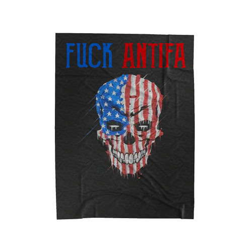 Fuck Antifa Velveteen Blanket