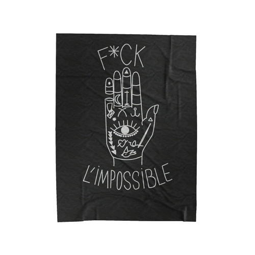 Fuck L' Impossible Velveteen Blanket