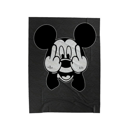 Fuck Off Mouse Velveteen Blanket