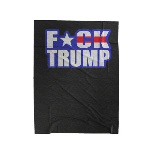 Fuck Trump Blue Red Combine Anti Donald Trump Fuck Donald Trump Velveteen Blanket