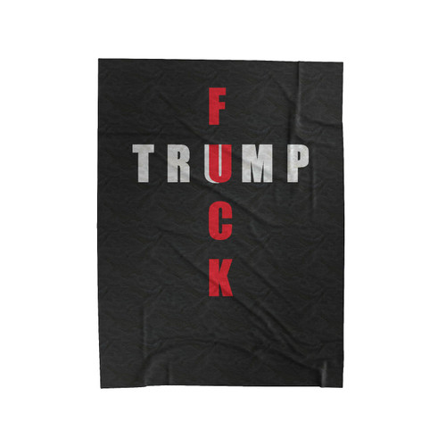 Fuck Trump Symbol Christian Style Anti Donald Trump Fuck Donald Trump Velveteen Blanket