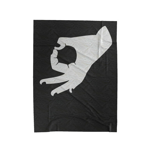 Funny Finger Symbol Velveteen Blanket