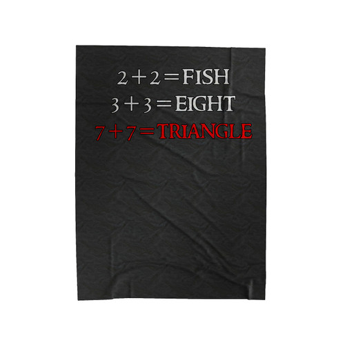 Funny Math 2+2 = Fish Math Teacher Nerd Humor Velveteen Blanket