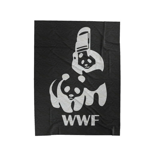 Funny Wwf Panda Velveteen Blanket
