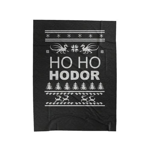 Game Of Thrones Hodor Ugly Christmas Ho Ho Hodor Velveteen Blanket