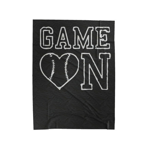 Game On Love Baseball Velveteen Blanket
