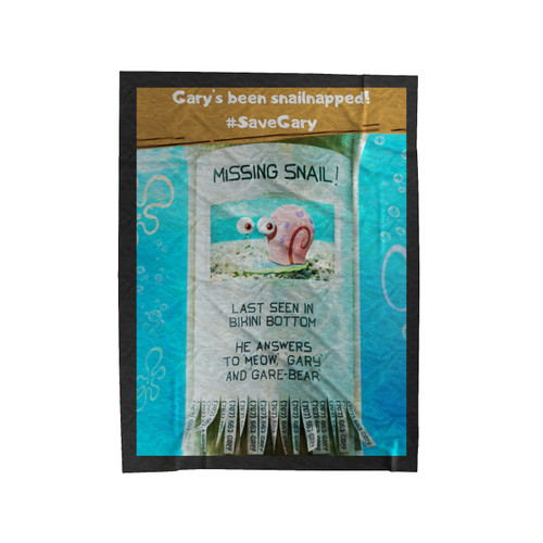 Gary's Been Snailnapped Velveteen Blanket