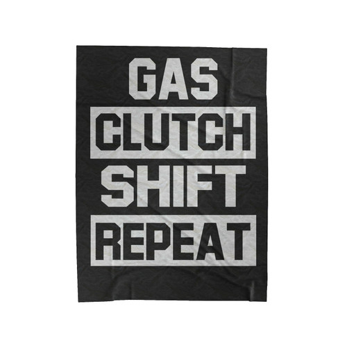 Gas Clutch Shift Repeat Velveteen Blanket