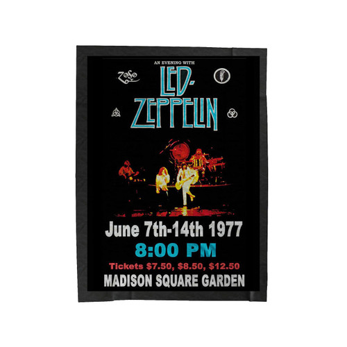 Gatsbe Exchange Led Zeppelin Madison Sq Garden Musician Concert Poster Rock And Roll Legends Live Velveteen Blanket