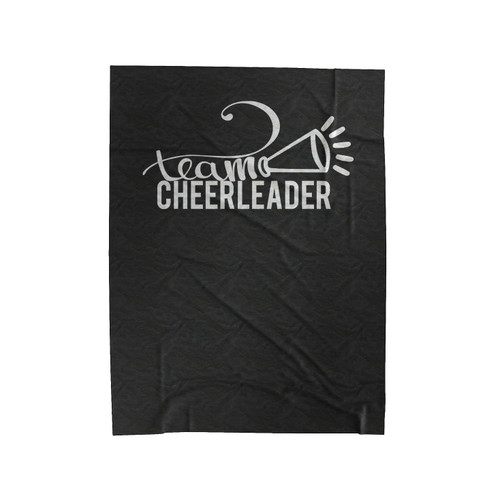 Gender Reveal Team Cheerleader Velveteen Blanket