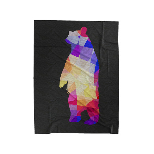 Geometric Bear Hipster Hippie Swag Color Animal Velveteen Blanket