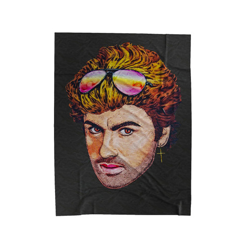 George Michael Glasses Velveteen Blanket