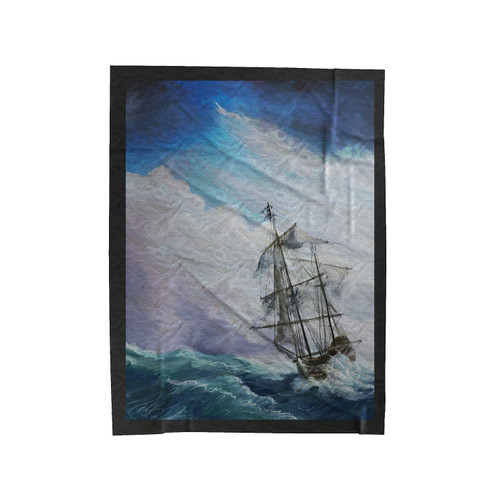 Ghost Ship Velveteen Blanket