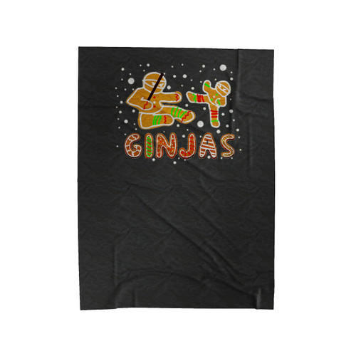 Ginjas Gingerbread Redhead Ninja Velveteen Blanket