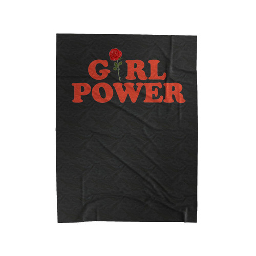 Girl Power Rose Feminism Velveteen Blanket