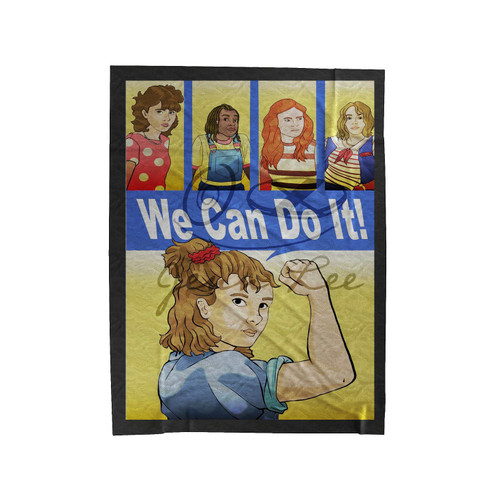 Girls Of Stranger Things 3 Velveteen Blanket