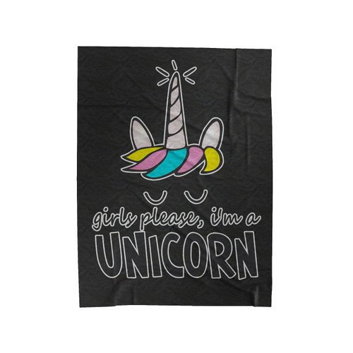 Girls Please I'm A Unicorn Shirt Velveteen Blanket