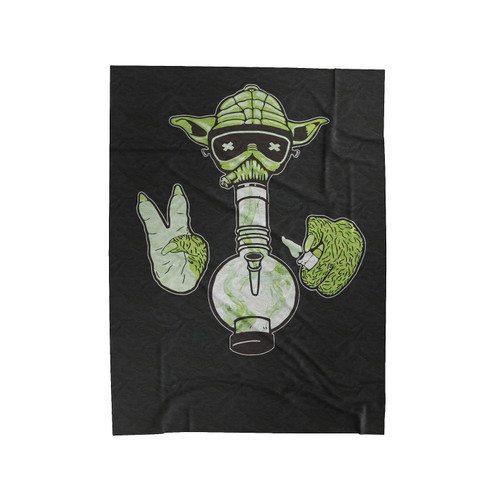 Glass Smoking Pipe Yoda Velveteen Blanket