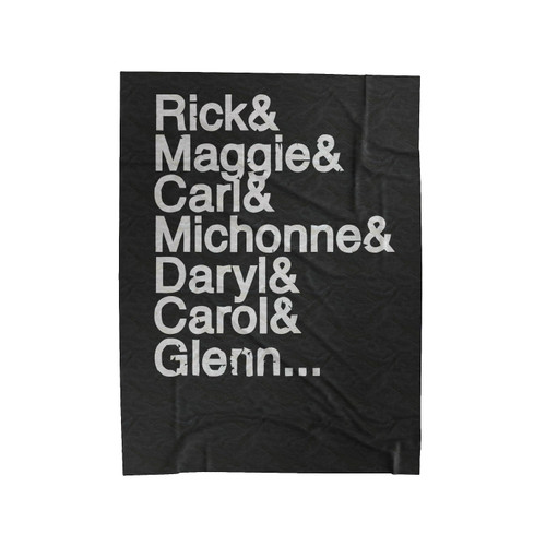 Glenn The Walking Dead Rick Maggie Carl Michonne Daryl Carol Velveteen Blanket
