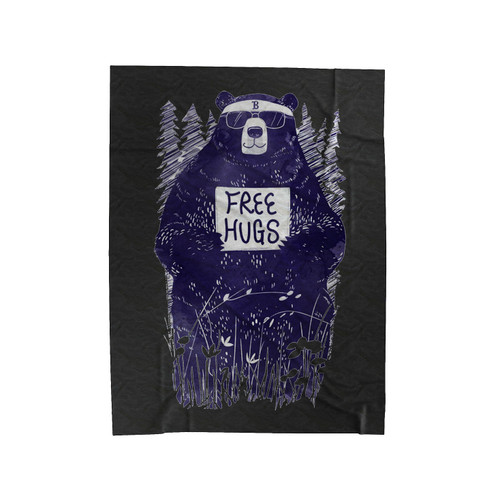 Go Outside Worst Case Scenario A Bear Kills You Free Hug Velveteen Blanket