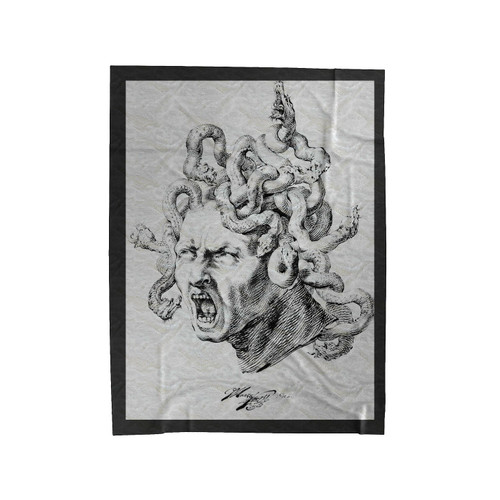 Godfried Maes The Head Of Medusa Velveteen Blanket