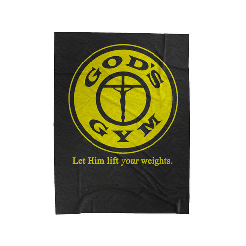 Gods Gym Jesus Let Him Lift Your Weights Velveteen Blanket