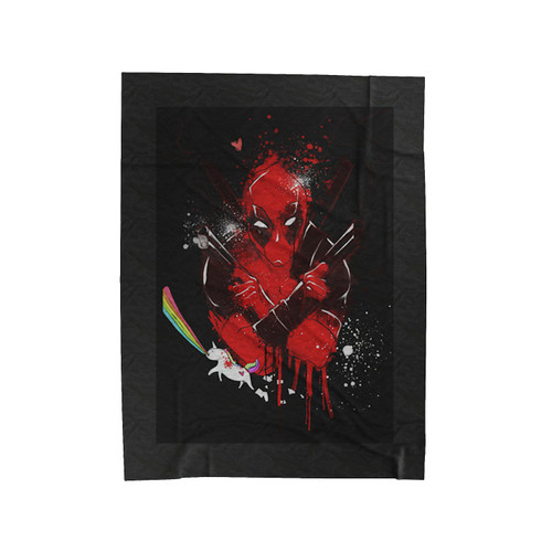 Gods Perfect Idiot Feat Deadpool Velveteen Blanket