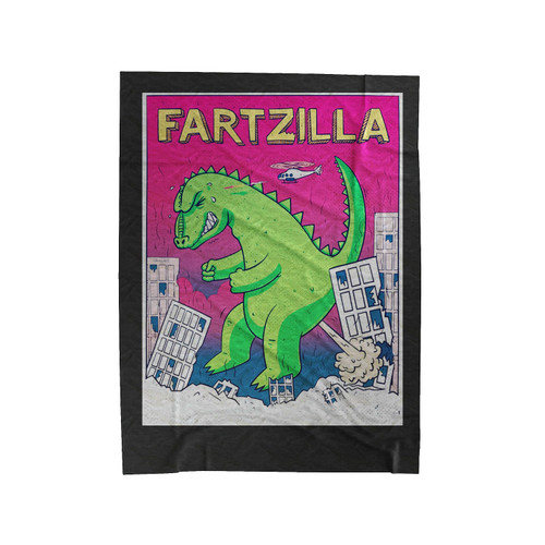 Godzilla Fartzilla Velveteen Blanket
