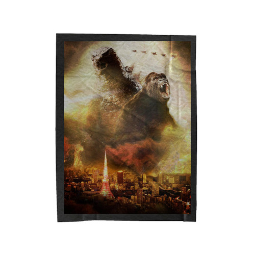 Godzilla Vs Kong Squaring Up Velveteen Blanket