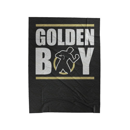 Golden Boy Boxing Logo Velveteen Blanket