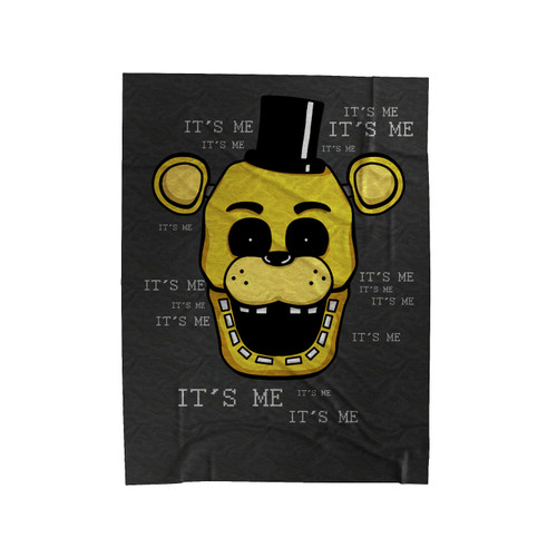 Golden Freddy Fazbear Head It's Me Velveteen Blanket