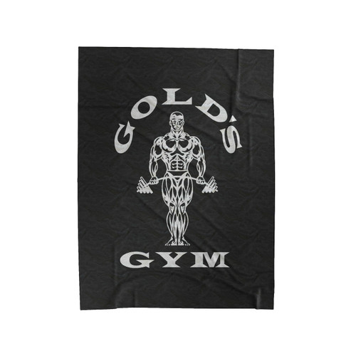 Golds Gym Logo Velveteen Blanket