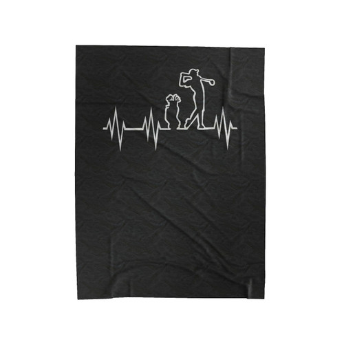 Golf Heartbeat Gifts Father's Day Gift Dad Velveteen Blanket