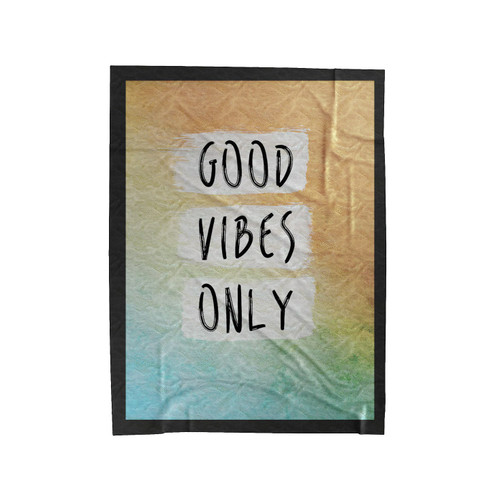 Good Vibes Only Watercolor Velveteen Blanket