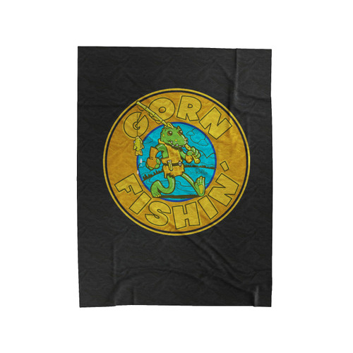 Gorn Fishin Alien Adventures In Angling Velveteen Blanket