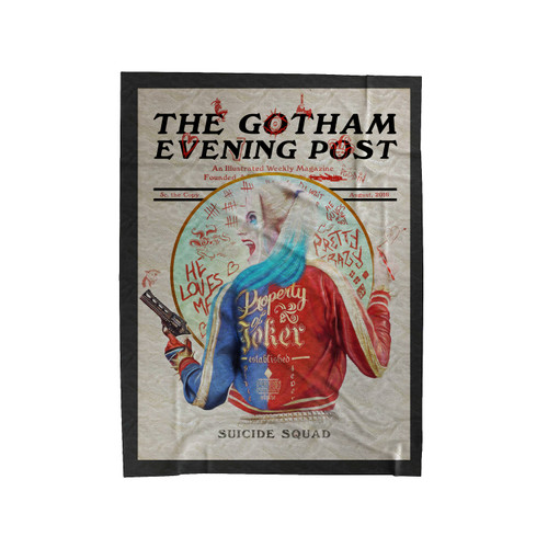 Gotham Evening Post Suicide Squad Velveteen Blanket