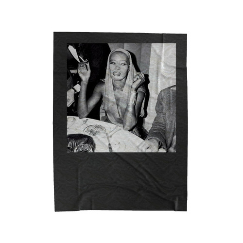 Grace Jones Fashion Model Pop New Wave Icon Fashion Velveteen Blanket