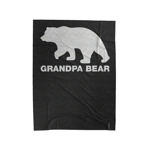 Grandpa Bear Gift For Grandpa Present New Grandpa Velveteen Blanket